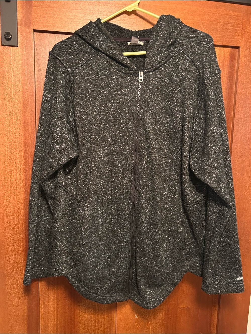 Eddie Bauer Charcoal Speckled Full-Zip Hooded Jacket